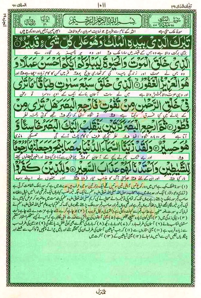 [PDF] Surah Al-Mulk Urdu (سورة الملك اردو) – Adam’s Garden